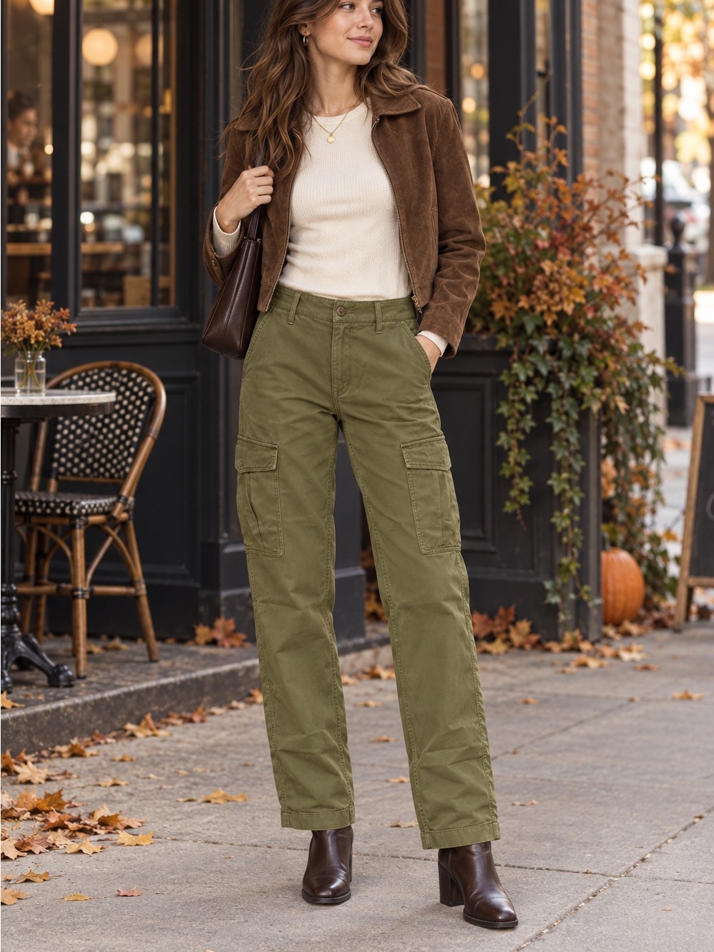 NWT Madewell Olive Green Cargo Pants – Size 27